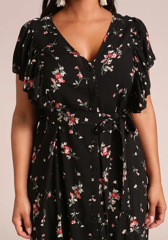 You Don't Bring Me Flowers Dress in Black