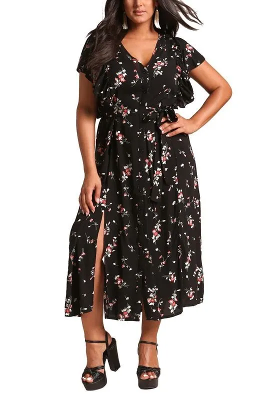 You Don't Bring Me Flowers Dress in Black
