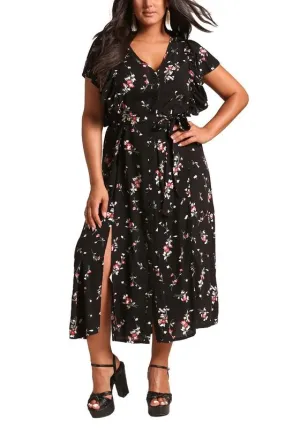 You Don't Bring Me Flowers Dress in Black