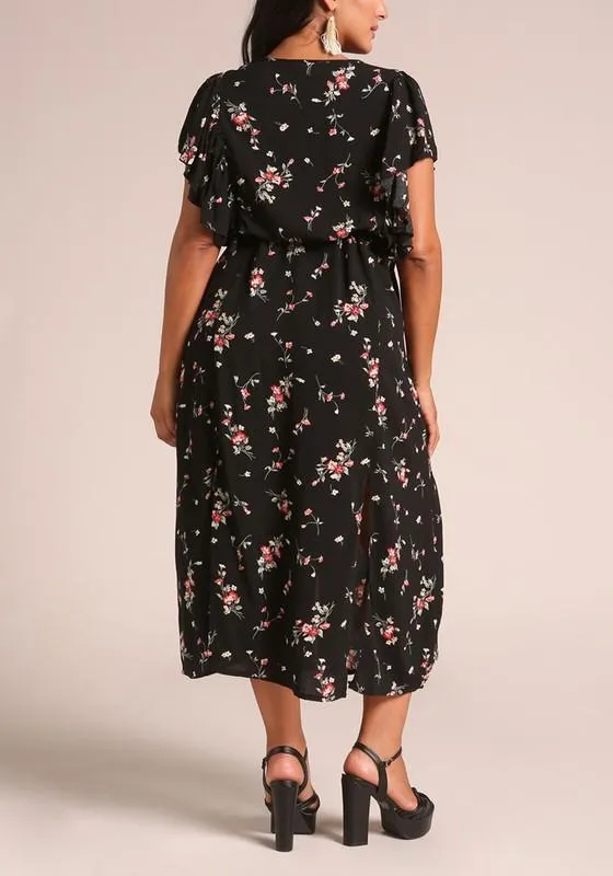 You Don't Bring Me Flowers Dress in Black